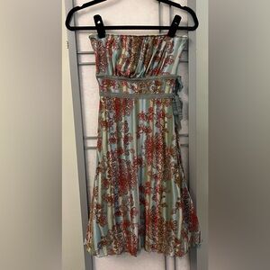 Y2K Weston Wear Dress Small Floral Strapless True Vintage Tulle Skirt 90s Fairy